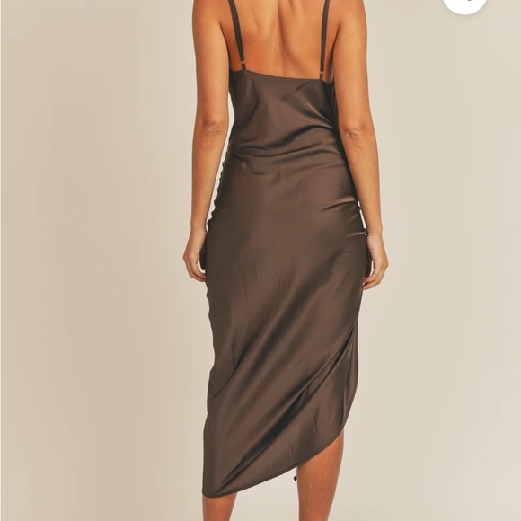 Mable nwot Green Asymmetrical Bodycon Dress - Picture 4 of 11